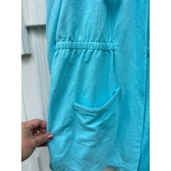 NWT Tablots Hooded Knit Jersey Jacket Ruched Waist Slouch‎ Pockets Blue S - Picture 4 of 10